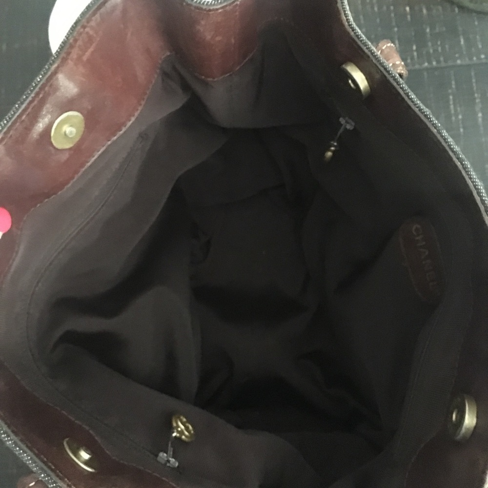 Authentic Chanel denim and brown leather - Picture 5 of 8